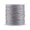 Metallic Thread, Embroidery Thread, for Jewelry Making, Silver, 0.8mm, about 25m/roll, 1roll