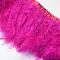 Fashion Feather Cloth Strand Costume Accessories, Deep Pink, 120~190x28~56mm, about 2m/bag