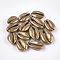 Spray Painted Natural Cowrie Shell Beads, Matte Style, No Hole/Undrilled, Golden, 20~28x14~20x7~8.5mm