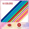 10 Strands 10 Colors Flat Round Handmade Polymer Clay Beads CLAY-SZ0002-04B-2