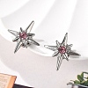 Rhinestone Star Clip-on Earrings EJEW-B116-01P-03-1