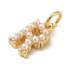Rack Plating Brass with ABS Plastic Imitation Pearl Charms KK-B092-30R-G-2