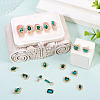 48Pcs 12 Styles Alloy Rhinestone Cabochons MRMJ-TA0001-45A-8