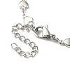 Tarnish Resistant 304 Stainless Steel Heart Link Chains AJEW-TA00004-02-3