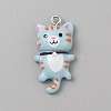 Opaque Resin Cat Pendants X1-CRES-TAC0010-07F-1