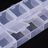 Cuboid Plastic Bead Containers CON-N007-02-4
