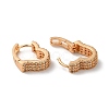 Brass Hoop Earrings with Rhinestone EJEW-K256-88KCG-2