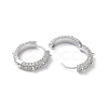 Brass Micro Pave Cubic Zirconia Hoop Earrings EJEW-P259-02P-2