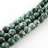Dyed Natural Sesame Jasper Round Beads Strands G-R342-10mm-13-1