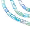 Gradient Color Electroplate Glass Bead Strands GLAA-E042-01A-3