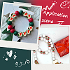 30Pcs 3 Styles Round with Christmas Theme Pattern Silicone Focal Beads SIL-SC0002-97A-7