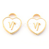 Light Gold Plated Alloy Enamel Pendants ENAM-R136-30-05-2