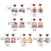 1Pair Leopard Print Heart Mother Sports Acrylic Dangle Stud Earrings EJEW-FS0001-22F-2