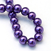 Baking Paint Pearlized Glass Pearl Round Bead Strands HY-Q003-10mm-76-4