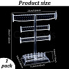3-Tier T Bar Plastic Jewelry Towers for Earrings Rings ODIS-WH0030-204-3