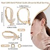6Pcs Brass Cubic Zirconia Leverback Earring Findings KK-CN0002-11-2