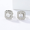 Brass Rhinestone Clip-on Earrings SZ0570-4