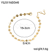 304 Stainless Steel Flat Sequin Chains Bracelets BJEW-A26-03-24-3-2