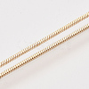 Brass Square Snake Chain Necklace Making MAK-T006-10A-KC-3