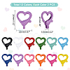 24Pcs 12 Colors Spray Painted Eco-Friendly Alloy Lobster Claw Clasps FIND-PH0003-34-5