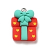 Christmas Opaque Resin Pendants X-RESI-G043-A04-2