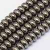 Natural Pyrite Beads Strands G-L032-10X6mm-01-1