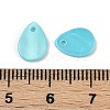 Spray Painted Natural Freshwater Shell Teardrop Charms SHEL-K006-47E-3