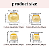 400Pcs 8 Styles Rondelle Brass Crimp Beads KK-NB0003-83-2