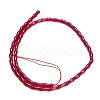 Lab Grown Red Corundum Beads Strands GG-CBAC488-03B-4