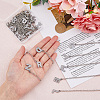 Letter A~Z Alloy Micro Pave Cubic Zirconia Cup Handle Pendant Decorations HJEW-AB00409-3