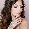 2Pcs 2 Style Crystal Rhinestone Tennis Ring Bracelet BJEW-AN0001-11-5