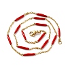 Enamel Bar Link Chain Necklace STAS-B025-02G-03-3