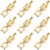 9Pcs Brass Fold Over Clasps KK-SC0004-06G-1