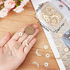 40Pcs 2 Styles Brass Connector Charms KK-BBC0005-50-3