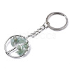 Natural Green Aventurine Chips Chakra Keychain G-N0326-003F-2