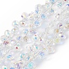 Transparent Electroplate Glass Beads Strands EGLA-F152A-AB02-1