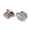 Brass with Glass Rhinestone Charms KK-H455-36P-2