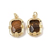 Natural Tiger Eye Faceted Pendants GG-CBA4154-02G-03-1