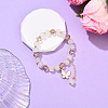 Alloy Enamel Butterfly Charm Bracelets BJEW-YW00009-5