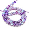 Synthetic Moonstone Beads Strands G-F142-10mm-11-2