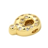 Rack Plating Brass Micro Pave Clear Cubic Zirconia Perdants KK-C067-11G-Q-2