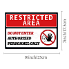 Waterproof PVC Warning Sign Stickers DIY-WH0237-009-2