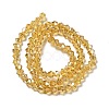 Transparent Electroplate Glass Beads Strands EGLA-S056-4mm-20-2