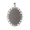 Alloy Glass Big Pendants PALLOY-E498-01AS-2