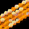 Imitate Austrian Crystal Bicone Frosted Glass Beads Strands EGLA-A039-T4mm-MB23-1