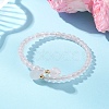 Natural Gemstone Beaded Cuff Bangles BJEW-JB13328-3