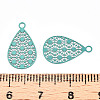 Spray Painted 430 Stainless Steel Filigree Pendants STAS-WH0047-78C-3