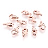 Brass Lobster Claw Clasps KK-S314-42RG-2