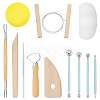 32Pcs 4 Styles Wood Double Heads Modeling Clay Sculpting Tools Set TOOL-BC0003-39-1