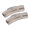 Tarnish Resistant Column 304 Stainless Steel Matte Bayonet Necklace Clasps STAS-I013-6mm-A-2